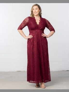 NWT Kiyonna Maria Lace Evening Gown Size 2X